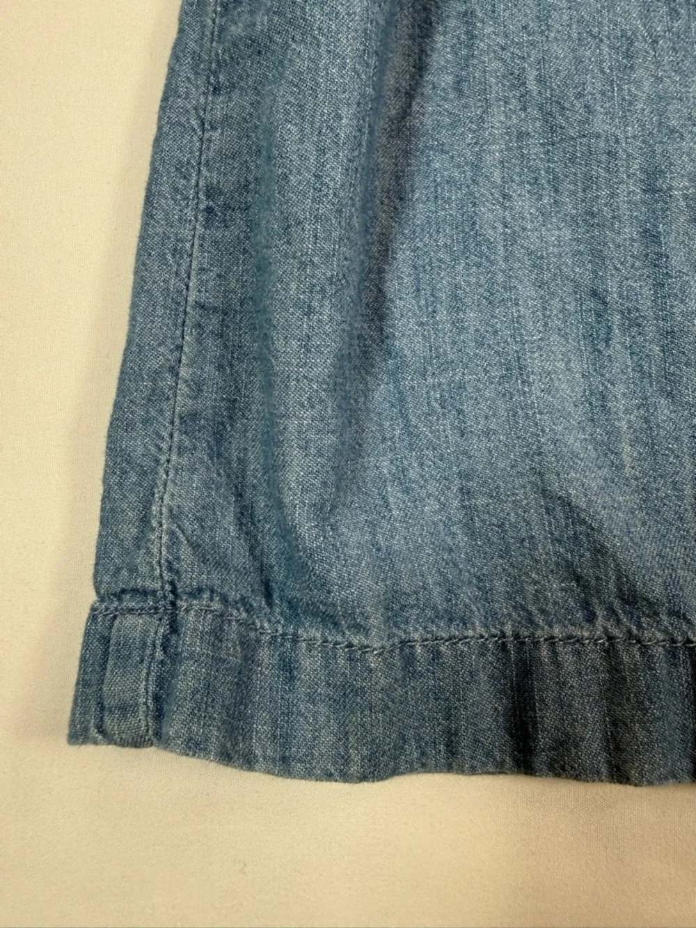 GAP Denim Girls 6-7 Embroidered Chambray Dress‎ Floral Boho Summer Cottagecore